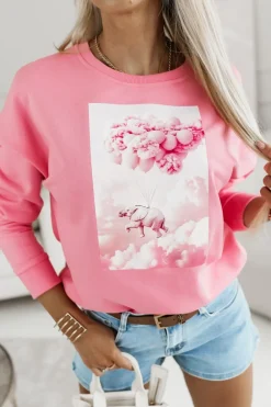 CandyTM BLUZA BAWEŁNIANA ELEPHANT ŁOSOSIOWA