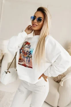 CandyTM BLUZA BAWEŁNIANA LA DOLCE VITA BIAŁA