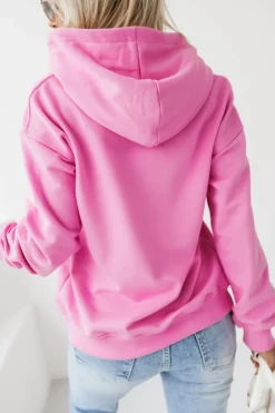 CandyTM BLUZA BAWEŁNIANA Z MINIMALISTYCZNYM NAPISEM RÓŻOWA