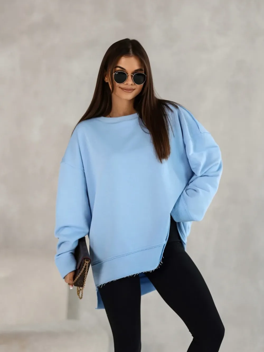 CandyTM BLUZA DRESOWA BAWEŁNIANA COMMO BŁĘKITNA