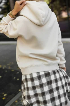 CandyTM BLUZA DRESOWA BAWEŁNIANA KANGURKA Z KAPTUREM BEŻOWA