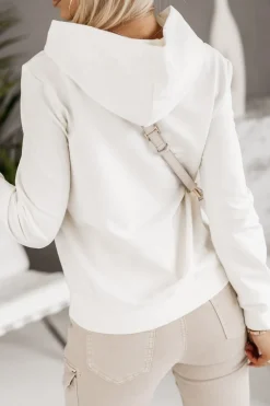 CandyTM BLUZA DRESOWA BAWEŁNIANA Z KAPTUREM ECRU