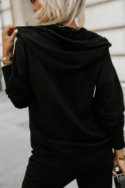 CandyTM BLUZA DRESOWA CHICAGO Z KAPTUREM ROZPINANA CZARNA