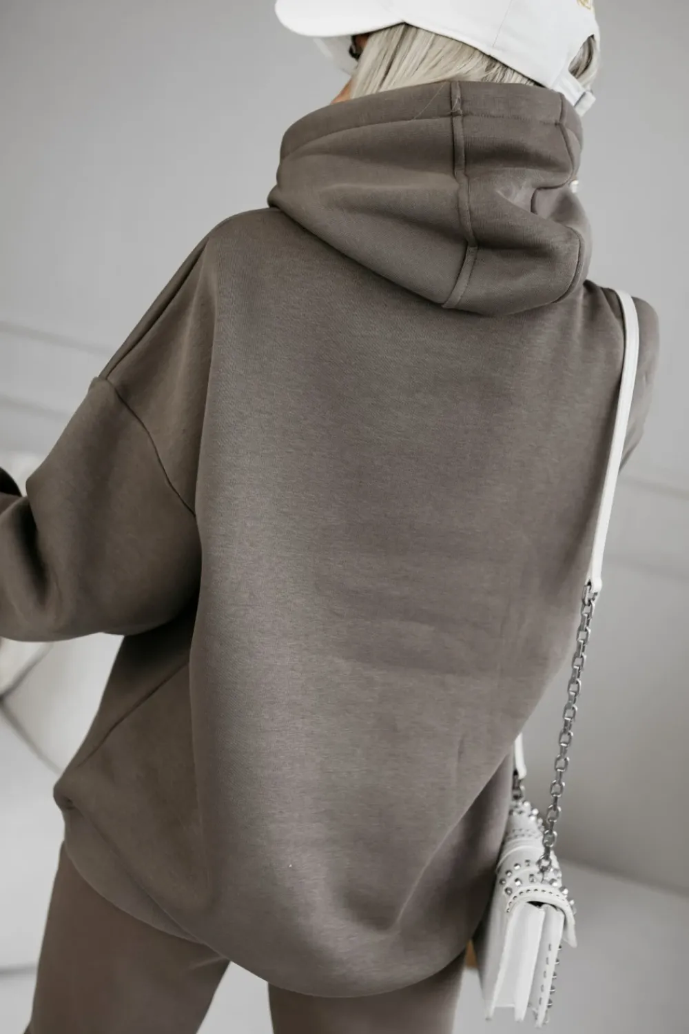 CandyTM BLUZA DRESOWA MICKY OCIEPLANA Z KAPTUREM BRĄZOWA