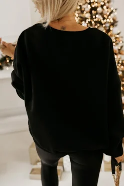 CandyTM BLUZA DRESOWA OCIEPLANA TIGER ZE ZŁOTYM NADRUKIEM SAINT CZARNA