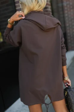 CandyTM BLUZA PARKA Z KAPTUREM CZEKOLADOWA