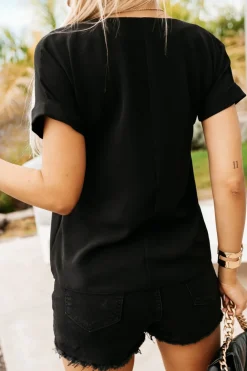 CandyTM BLUZKA AMORE Z DEKOLTEM W SEREK CZARNA