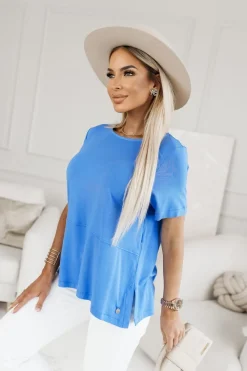 CandyTM BLUZKA BASIC NIEBIESKA