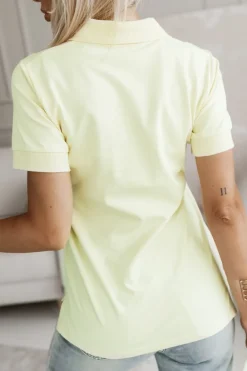 CandyTM BLUZKA BAWEŁNIANA POLO Z KOŁNIERZYKIEM ŻÓŁTA