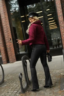 CandyTM SPODNIE WOSKOWANE FLAM DZWONY CZARNE