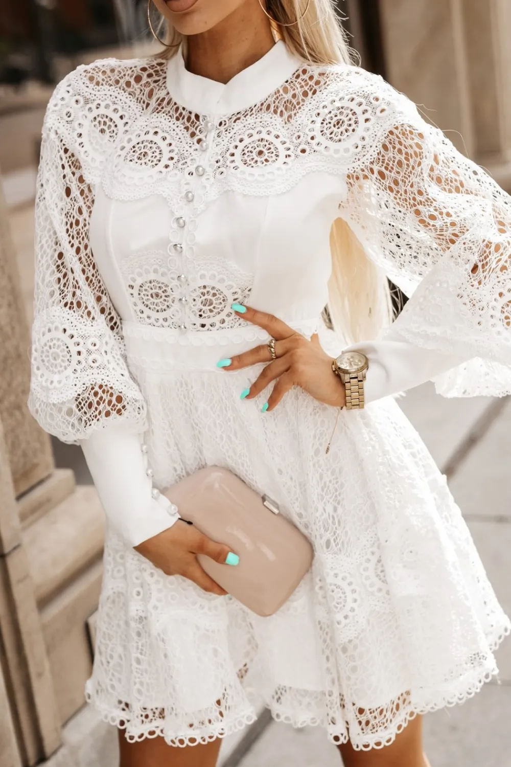 CandyTM SUKIENKA KORONKOWA LIONEL BIAŁA