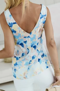 CandyTM TOP MIRABELL BŁĘKITNO-ŻÓŁTY