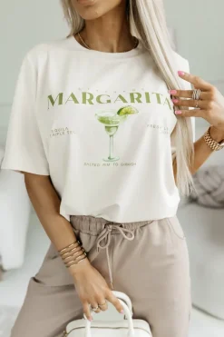 CandyTM T-SHIRT BAWEŁNIANY MARGARITA BEŻOWY