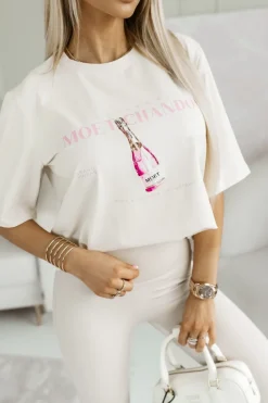 CandyTM T-SHIRT BAWEŁNIANY MOET BEŻOWY