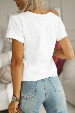 CandyTM T-SHIRT BAWEŁNIANY SERIES OF MINIMALISM BIAŁY