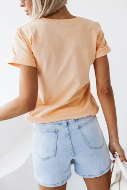 CandyTM T-SHIRT BAWEŁNIANY Z NADRUKIEM YORK TERRIER MORELOWY