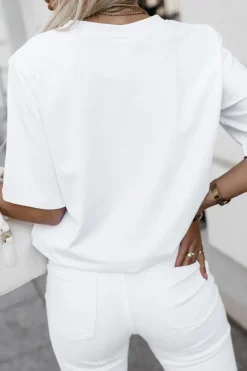 CandyTM T-SHIRT BAWEŁNIANY Z NADRUKIEM ANIMALS BIAŁY