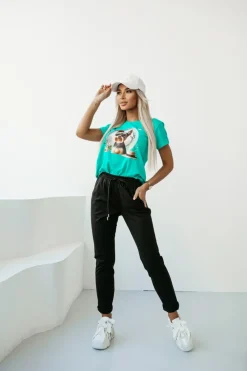 CandyTM T-SHIRT BAWEŁNIANY Z NADRUKIEM YORK TERRIER MORSKI