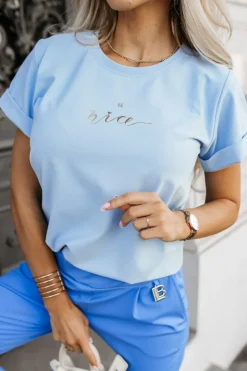 CandyTM T-SHIRT BE NICE BŁĘKITNY