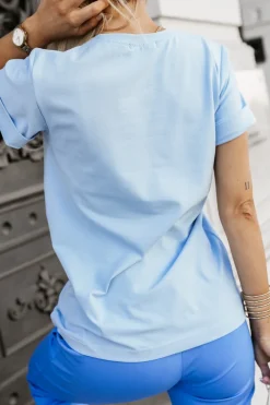 CandyTM T-SHIRT BE NICE BŁĘKITNY