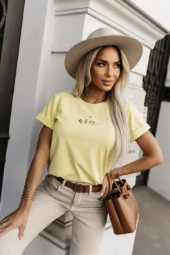 CandyTM T-SHIRT BE NICE ŻÓŁTY