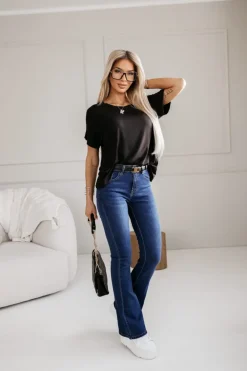 CandyTM T-SHIRT BETTY OVERSIZE Z WISKOZY CZARNY