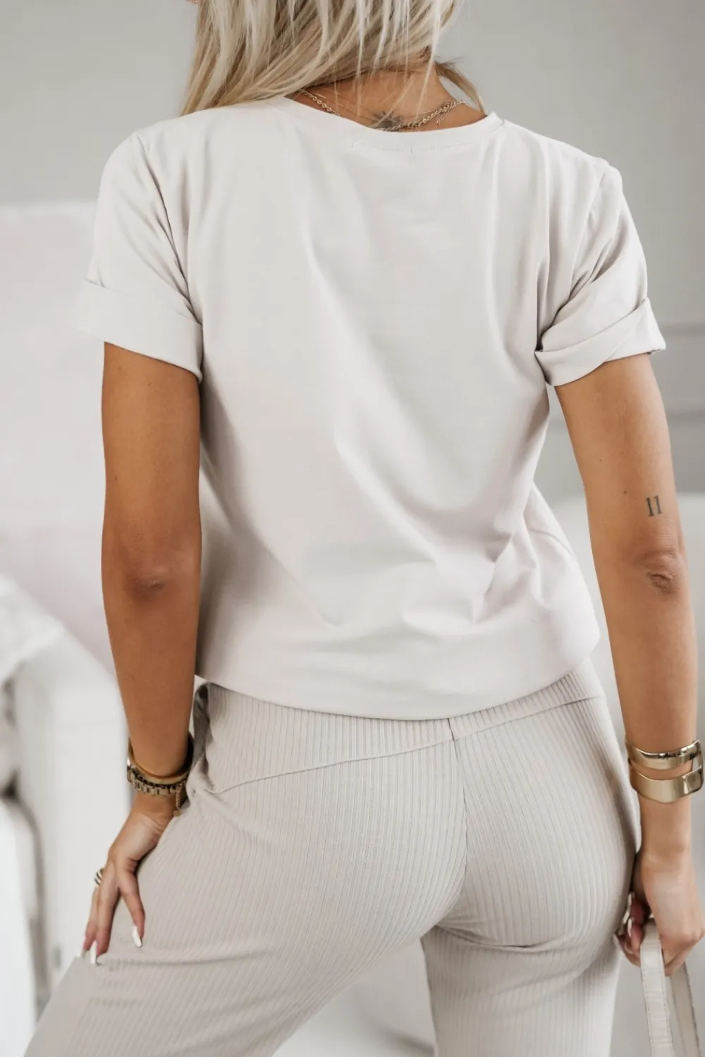 CandyTM T-SHIRT CHAMPAGNE CLUB BEŻOWY