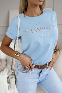 CandyTM T-SHIRT CHAMPAGNE CLUB BŁĘKITNY