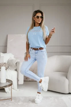 CandyTM T-SHIRT CHAMPAGNE CLUB BŁĘKITNY