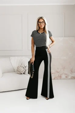 CandyTM T-SHIRT CLASSIC W PASKI CZARNO-BIAŁE