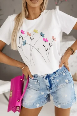 CandyTM T-SHIRT ŁĄCZKA BIAŁY