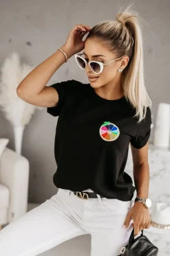 CandyTM T-SHIRT FRUIT CZARNY