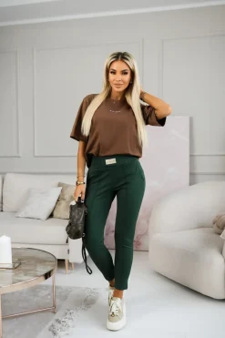 CandyTM T-SHIRT OVERSIZE MINIMAL BRĄZOWY