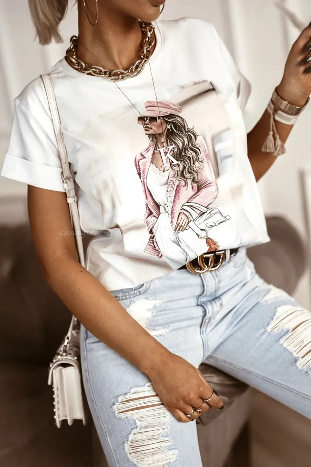 CandyTM T-SHIRT PŁASZCZ I OKULARY