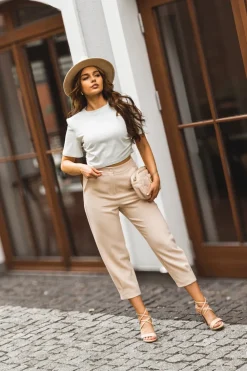 CandyTM T-SHIRT SHORT Z PODUSZKAMI NA RAMIONACH MIĘTOWY