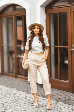 CandyTM T-SHIRT SHORT Z PODUSZKAMI NA RAMIONACH MIĘTOWY