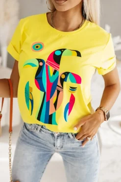 CandyTM T-SHIRT TUKANY ŻÓŁTY