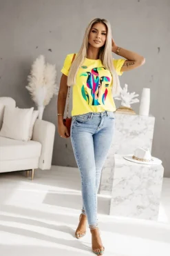 CandyTM T-SHIRT TUKANY ŻÓŁTY