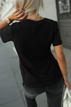 CandyTM T-SHIRT Z BIAŁYM NAPISEM EVERYTHING IS A CHOICE CZARNY