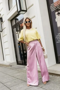 CandyTM T-SHIRT Z MINIMALISTYCZNYM NADRUKIEM ŻÓŁTY