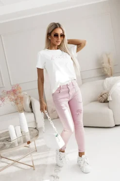 CandyTM T-SHIRT Z NADRUKIEM FOLLOW YOUR HEART BIAŁY