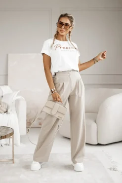 CandyTM T-SHIRT Z NAPISEM PROSECCO BIAŁY