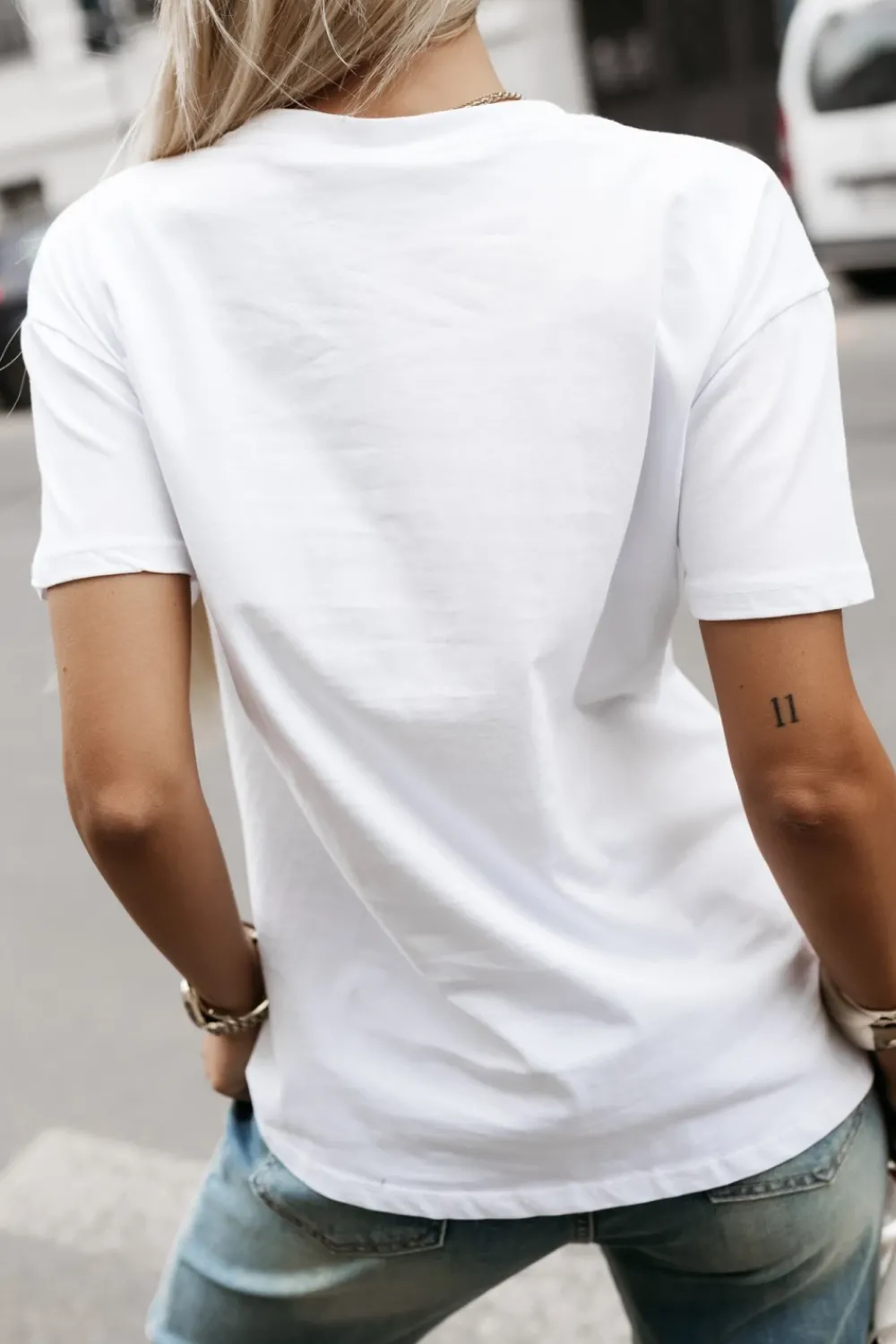 CandyTM T-SHIRT Z NASZYWKĄ TEDDY BIAŁY