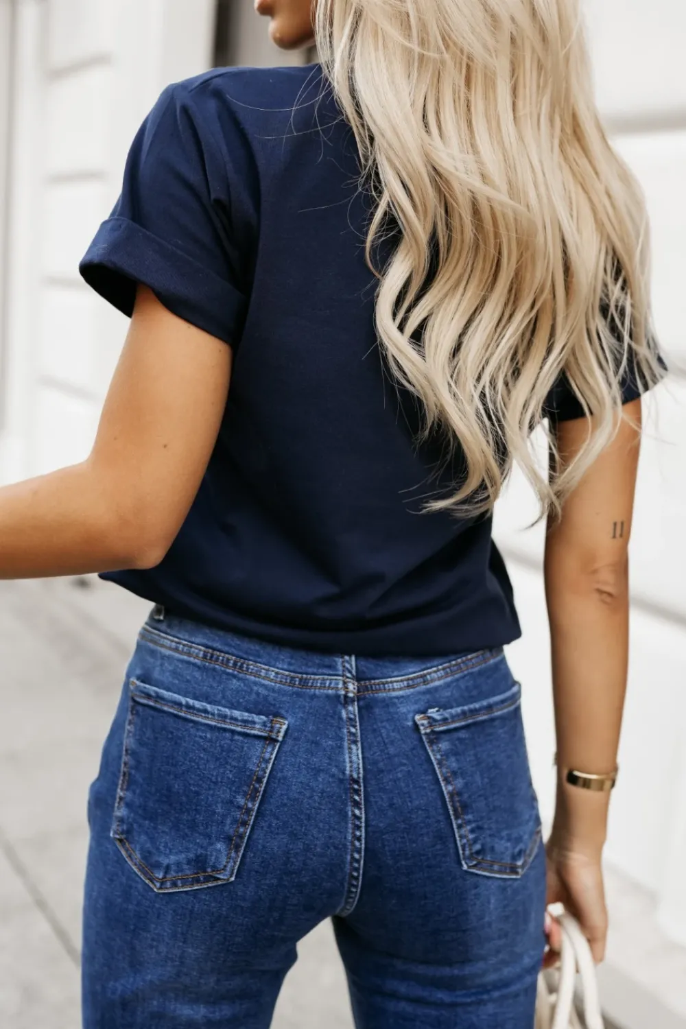 CandyTM T-SHIRT Z PANTERKOWYM NADRUKIEM VIBE GRANATOWY